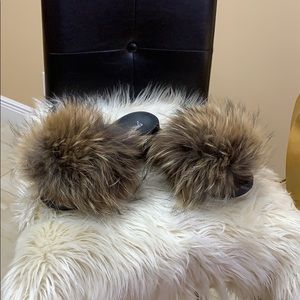 Brown Fur Sandals